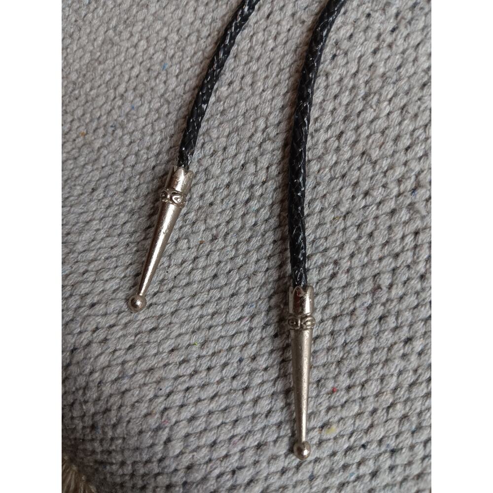 Bolo Tie Mens Lizard Shaped Slide Turquoise Stones Vintage‎ Western - Picture 4 of 6